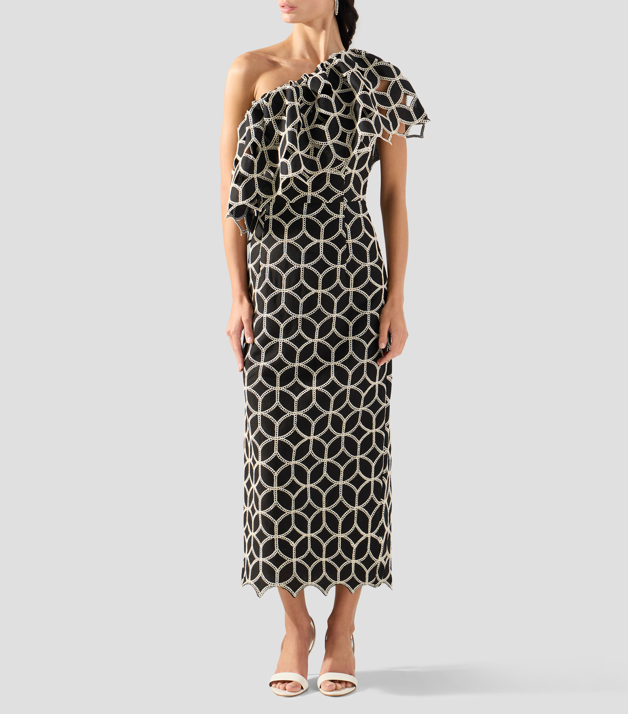 Vestido largo liso Mujer